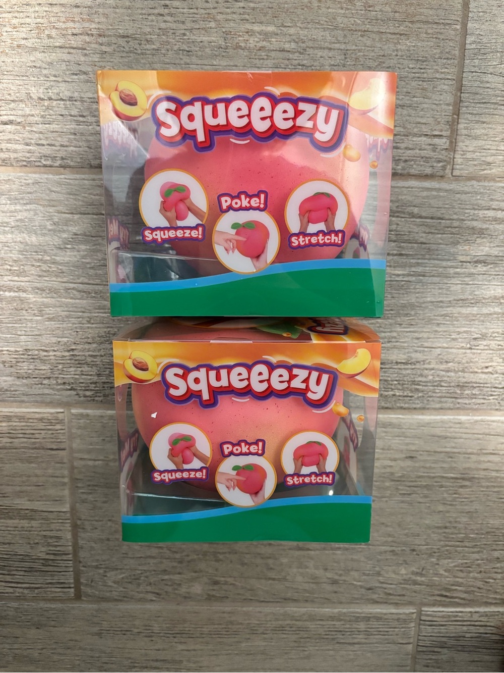 Viral Sunny Days Jumbo Squeezy Peach – Squishy Toy, Stress Relief Bundle of 2